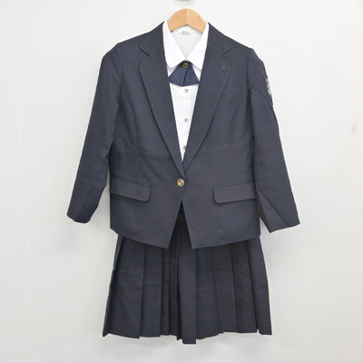 【中古】福岡県 久留米商業高等学校 女子制服 4点 (ブレザー・シャツ・スカート) sf103059