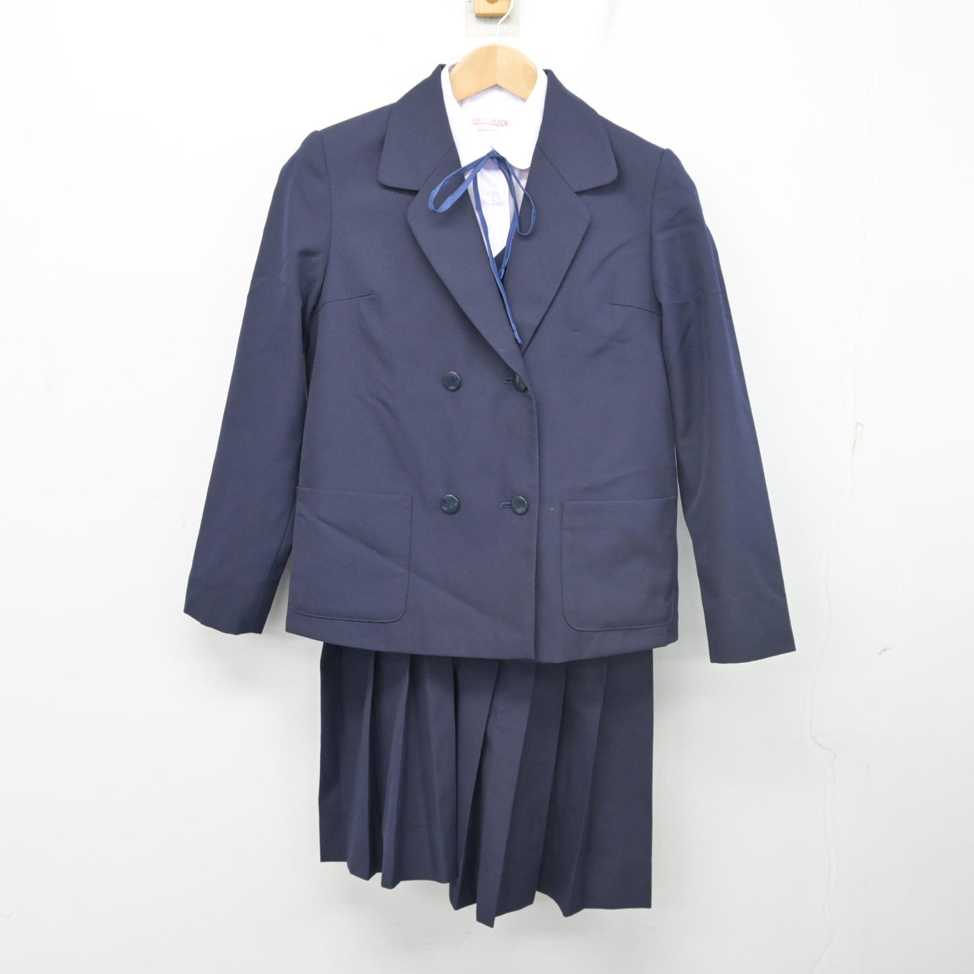 【中古】長崎県 大野中学校 女子制服 5点 (ブレザー・ベスト・シャツ・スカート) sf103066