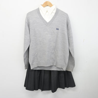【中古】兵庫県 西宮今津高等学校 女子制服 3点 (ニット・シャツ・スカート) sf103078