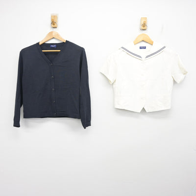 【中古】愛知県 桜花学園高等学校 女子制服 2点 (ニット・セーラー服) sf103122