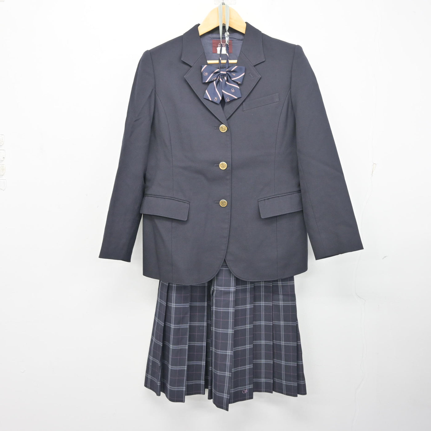 【中古】東京都 墨田川高等学校 女子制服 3点 (ブレザー・スカート) sf103128