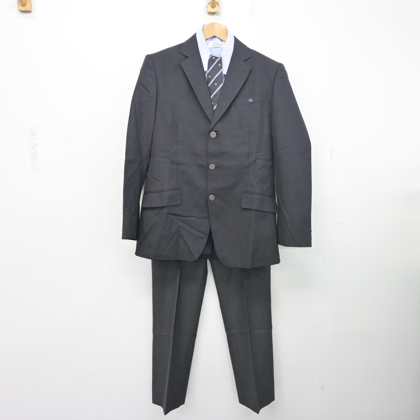 【中古】千葉県 東海大学付属浦安高等学校 男子制服 4点 (ブレザー・シャツ・ズボン) sf103136