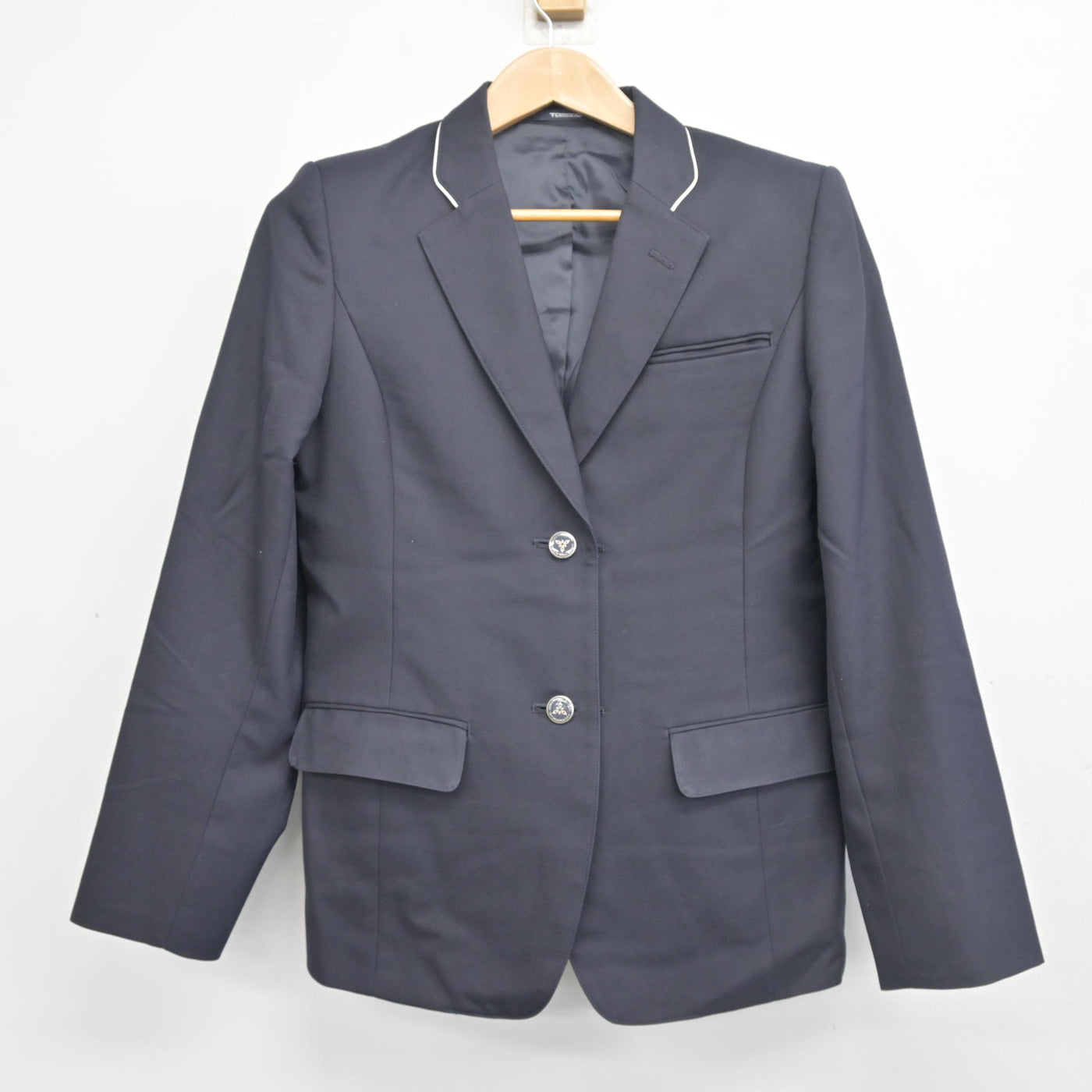 【中古】福岡県 福岡市内中学標準服 女子制服 4点 (ブレザー・シャツ・スカート) sf103196