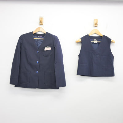 【中古】群馬県 伊勢崎市立第二中学校 女子制服 3点 (ブレザー・ベスト・スカート) sf103202