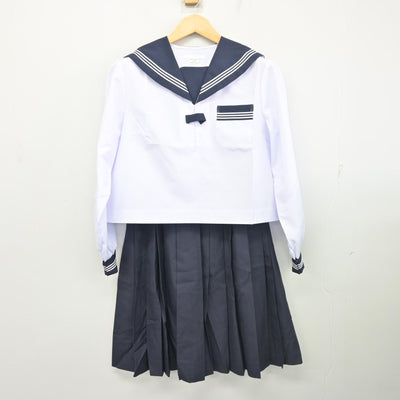 【中古】静岡県 細江中学校 女子制服 2点 (セーラー服・スカート) sf103224