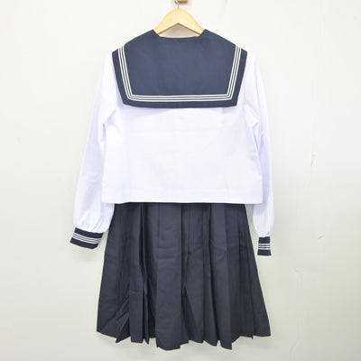 【中古】静岡県 細江中学校 女子制服 2点 (セーラー服・スカート) sf103224