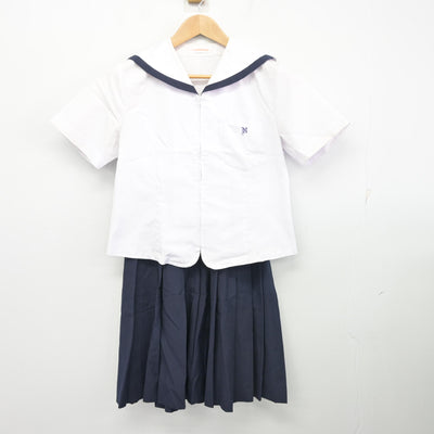 【中古】福岡県 則松中学校 女子制服 2点 (セーラー服・スカート) sf103226
