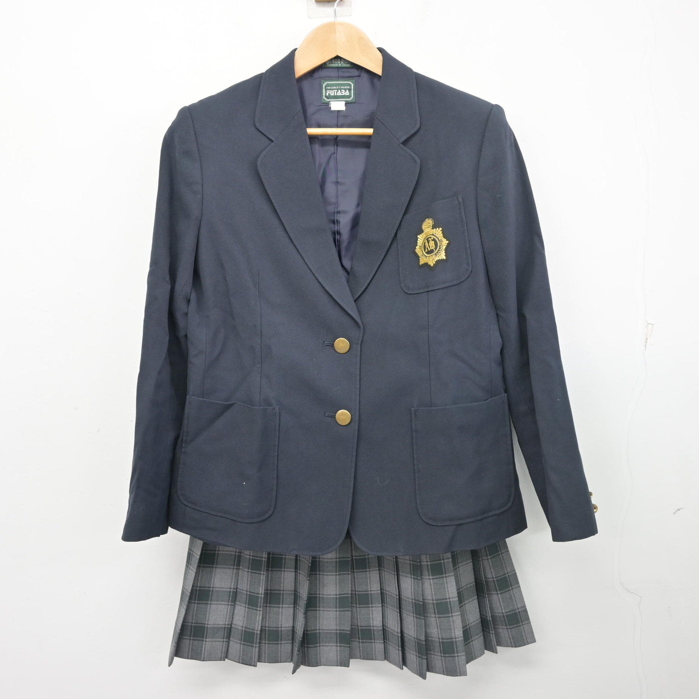 【中古】京都府  綾部高等学校 女子制服 2点 (ブレザー・スカート) sf103235