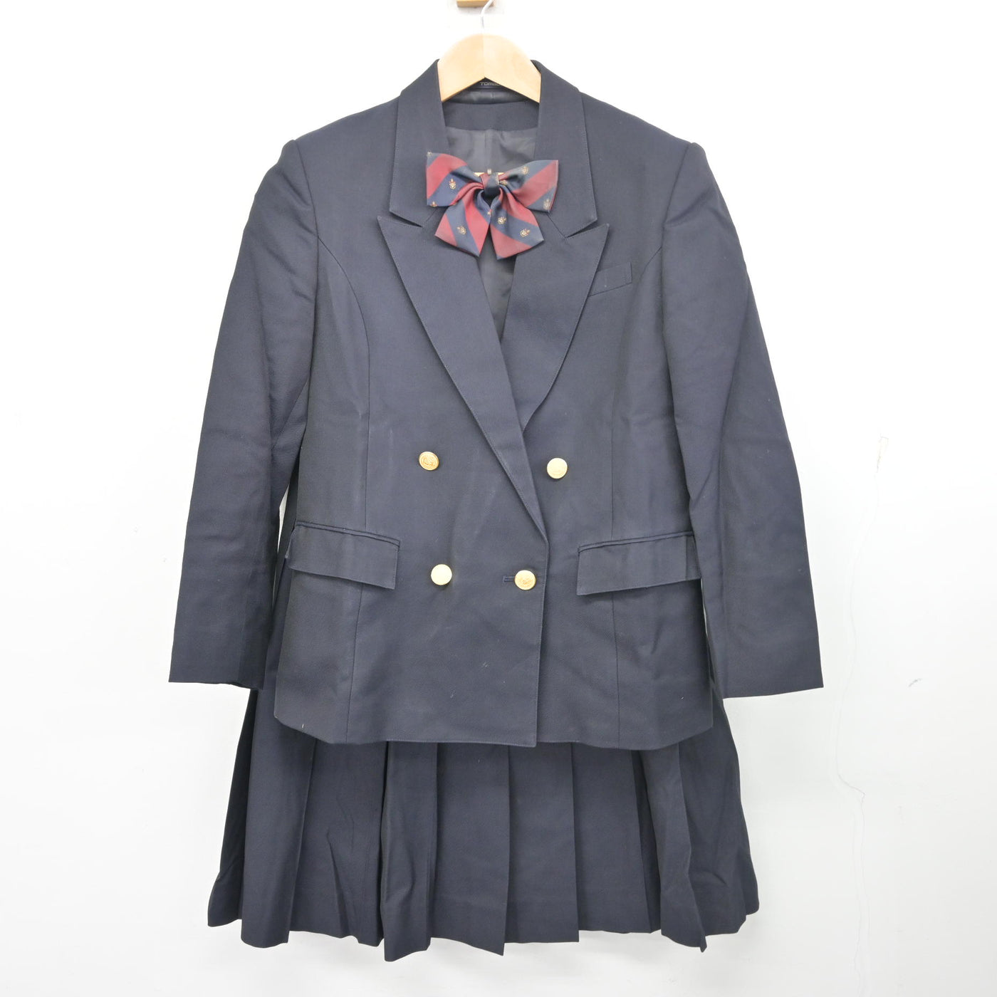 【中古】長崎県 佐世保東翔高等学校 女子制服 4点 (ブレザー・ベスト・スカート) sf103236