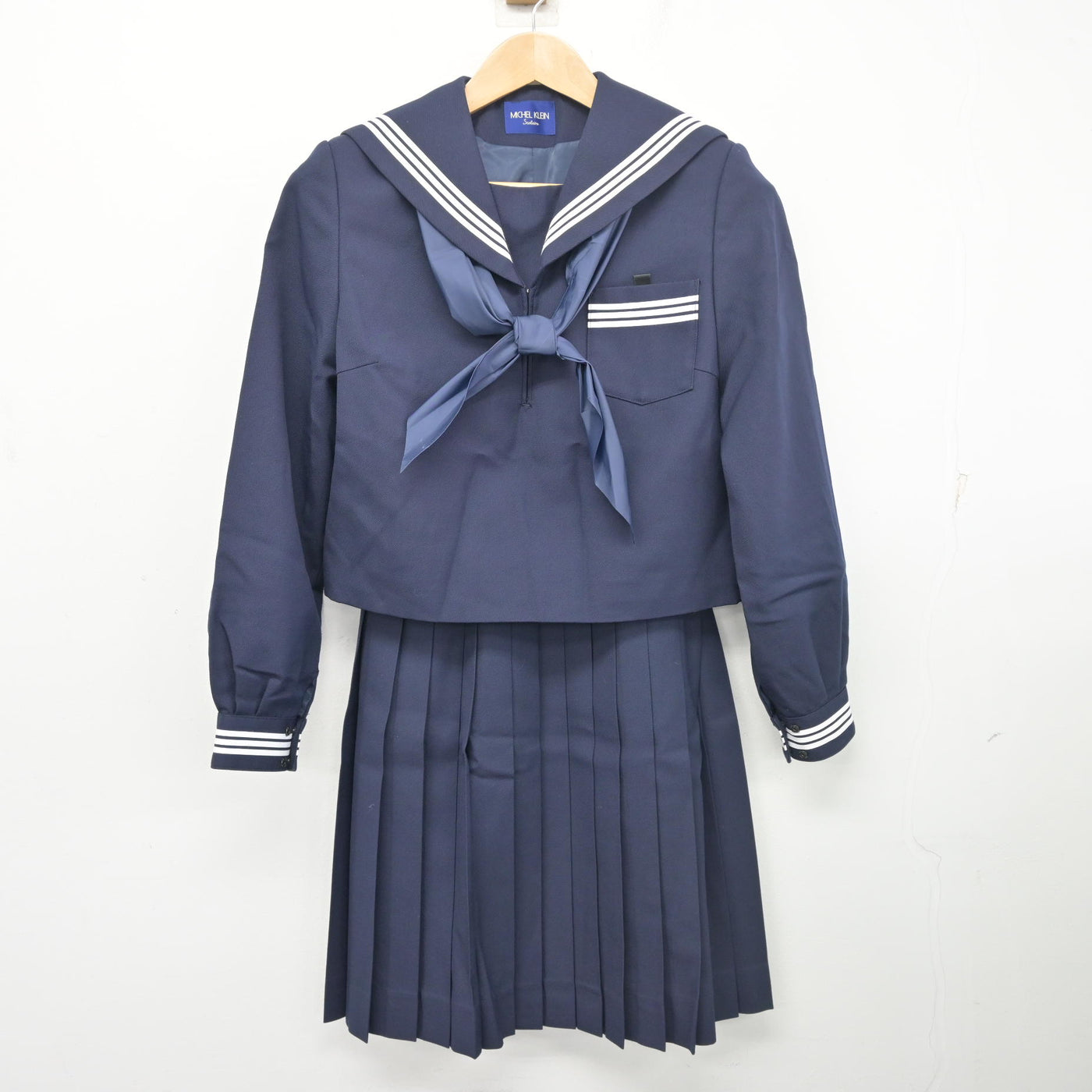 【中古】兵庫県 龍野東中学校 女子制服 4点 (セーラー服・スカート) sf103251