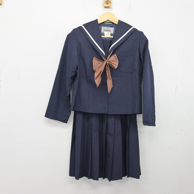 【中古】福島県 喜多方市立第一中学校 女子制服 3点 (セーラー服・スカート) sf103274