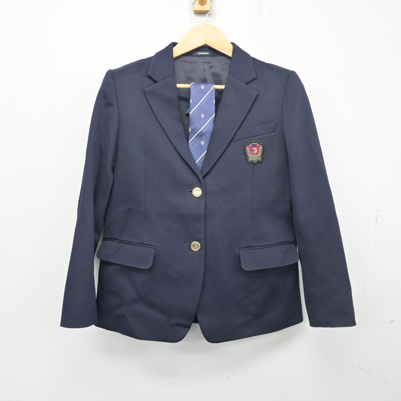 中古】千葉県 市川市立第二中学校 女子制服 3点 (ブレザー) sf103285 