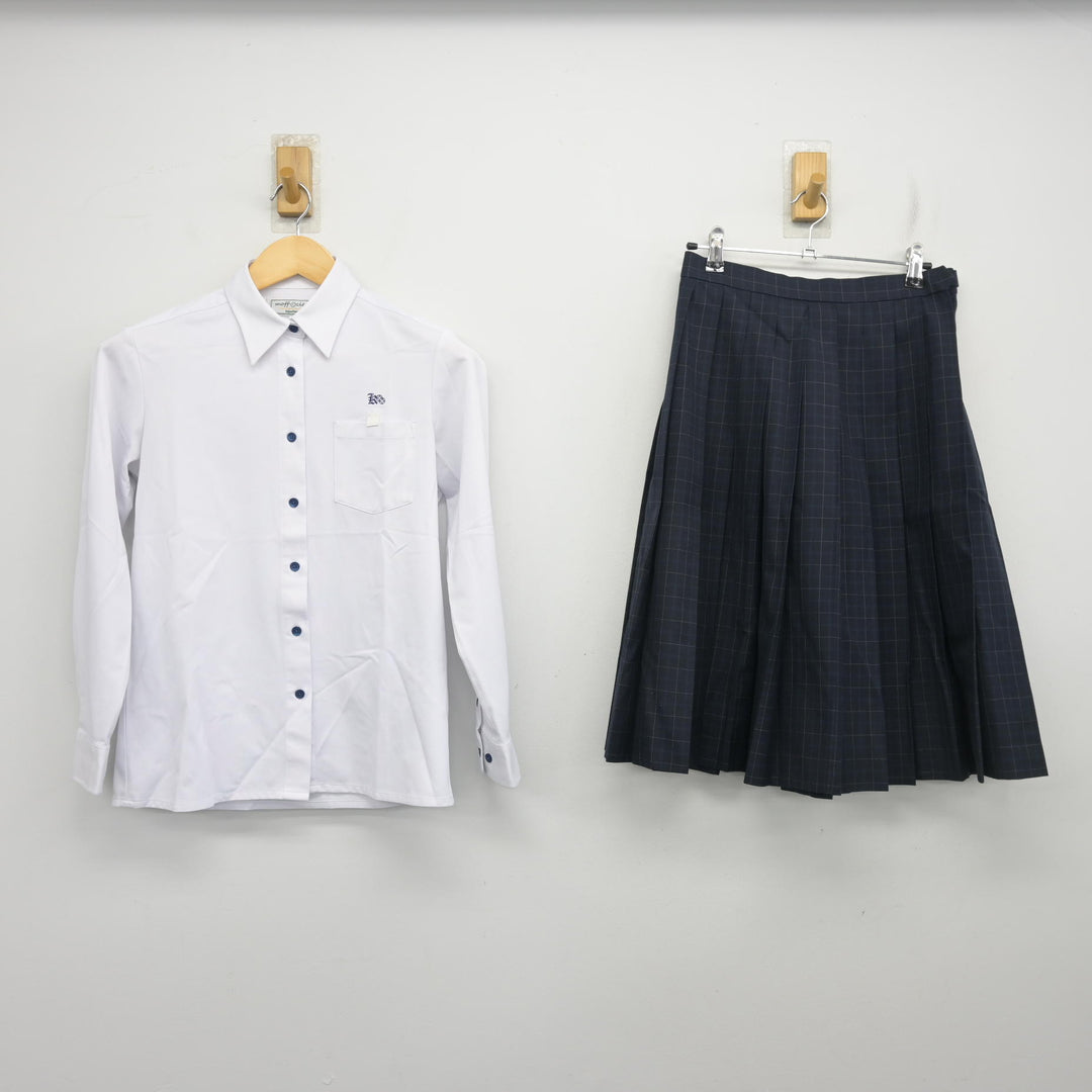 中古】福岡県 久留米市立中学校標準服 女子制服 4点 (ブレザー・シャツ