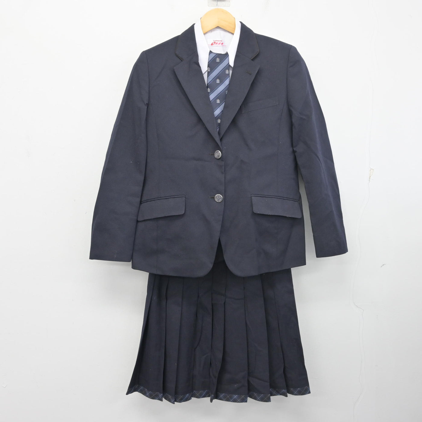【中古】東京都 大山高等学校 女子制服 4点 (ブレザー・シャツ・スカート) sf103305