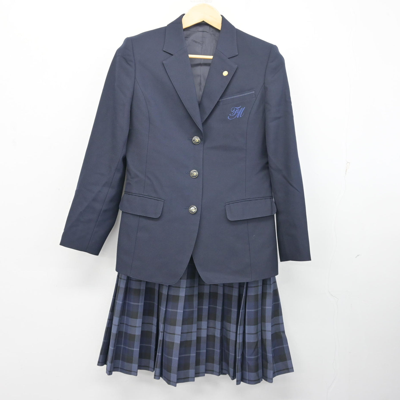 【中古】福島県 福島明成高等学校 女子制服 3点 (ブレザー・スカート) sf103309