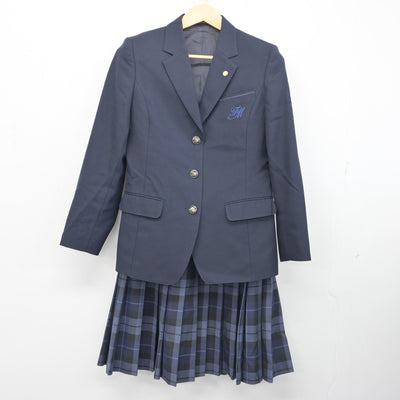 【中古】福島県 福島明成高等学校 女子制服 3点 (ブレザー・スカート) sf103309