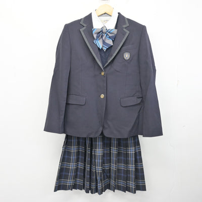 【中古】愛知県 新川高等学校 女子制服 5点 (ブレザー・ニットベスト・シャツ・スカート) sf103315