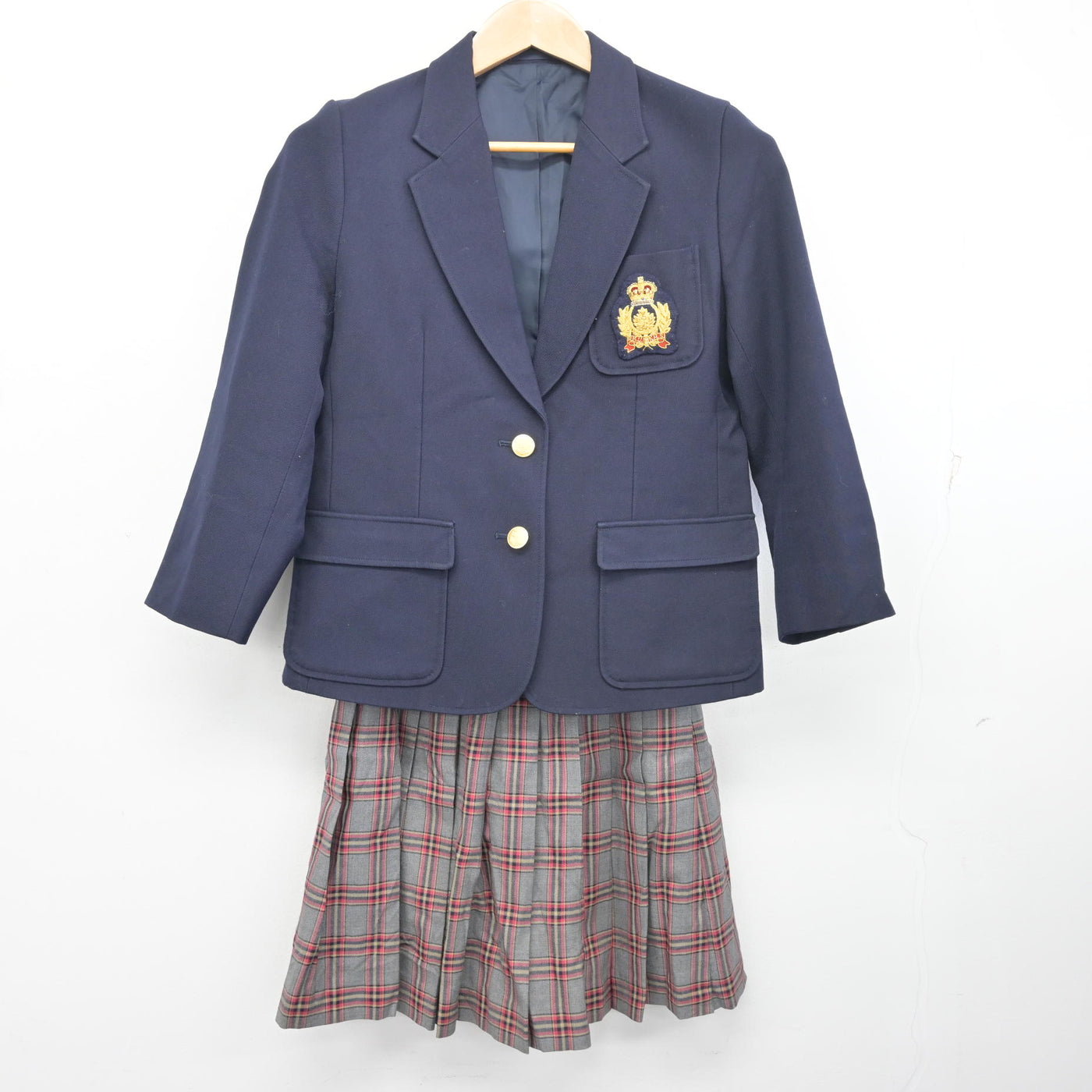 【中古】千葉県 流通経済大学付属柏高等学校 女子制服 2点 (ブレザー・スカート) sf103332