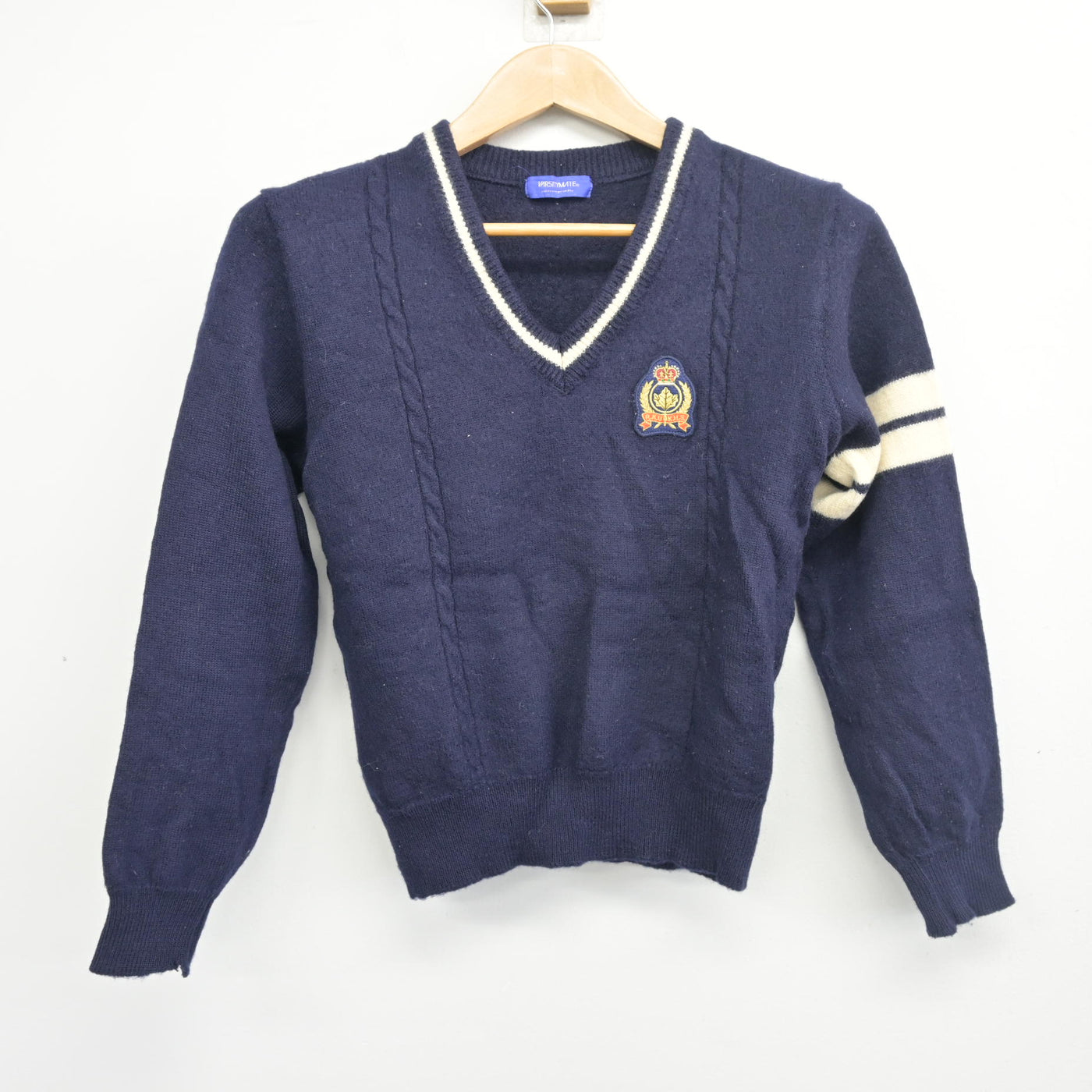 【中古】千葉県 流通経済大学付属柏高等学校 女子制服 2点 (ニット・スカート) sf103333