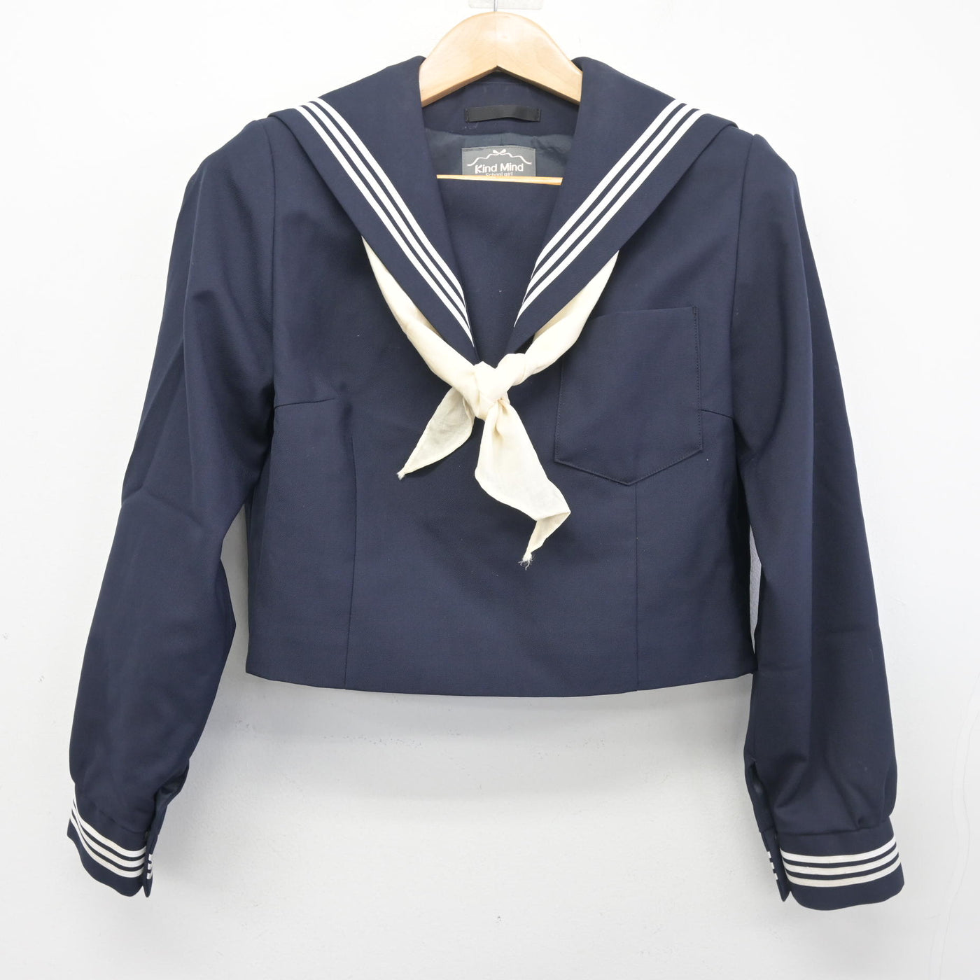 【中古】愛知県 愛知教育大学附属名古屋中学校 女子制服 3点 (セーラー服・スカート) sf103338