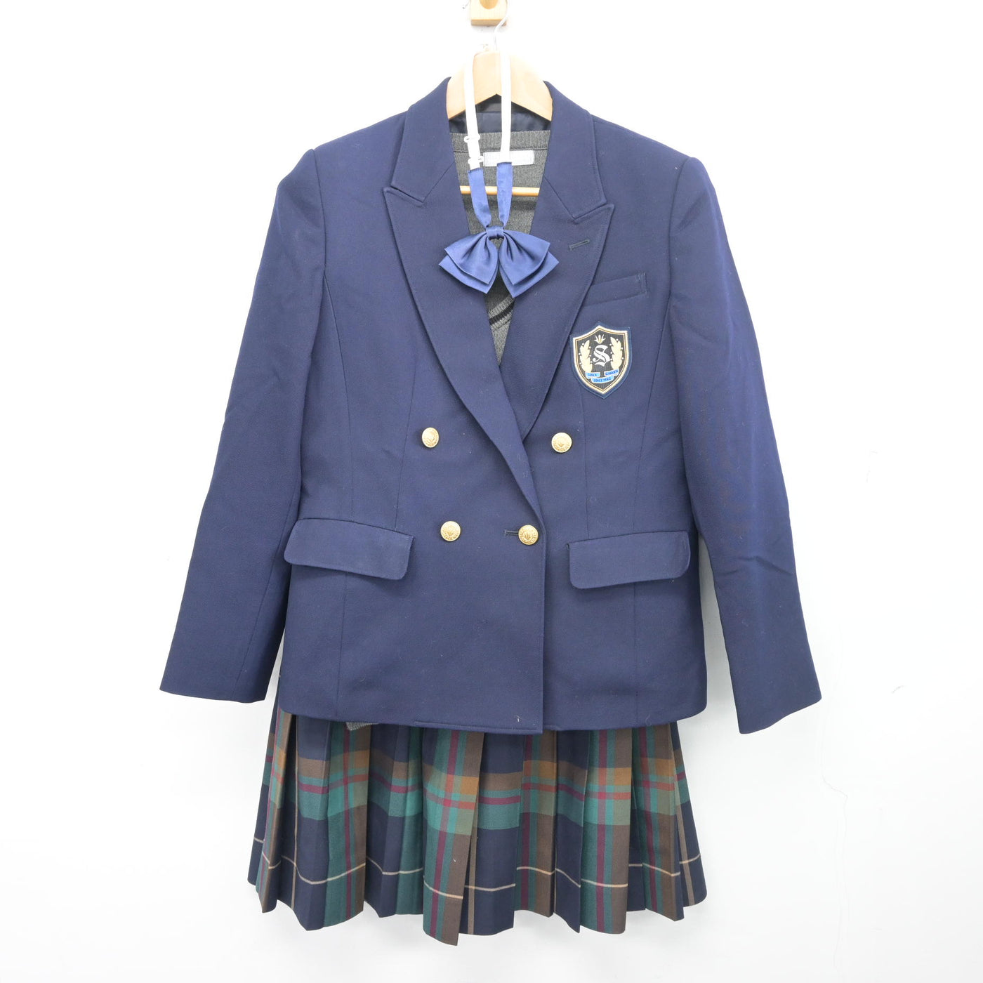【中古】東京都 創価高等学校 女子制服 5点 (ブレザー・ニット・スカート) sf103349
