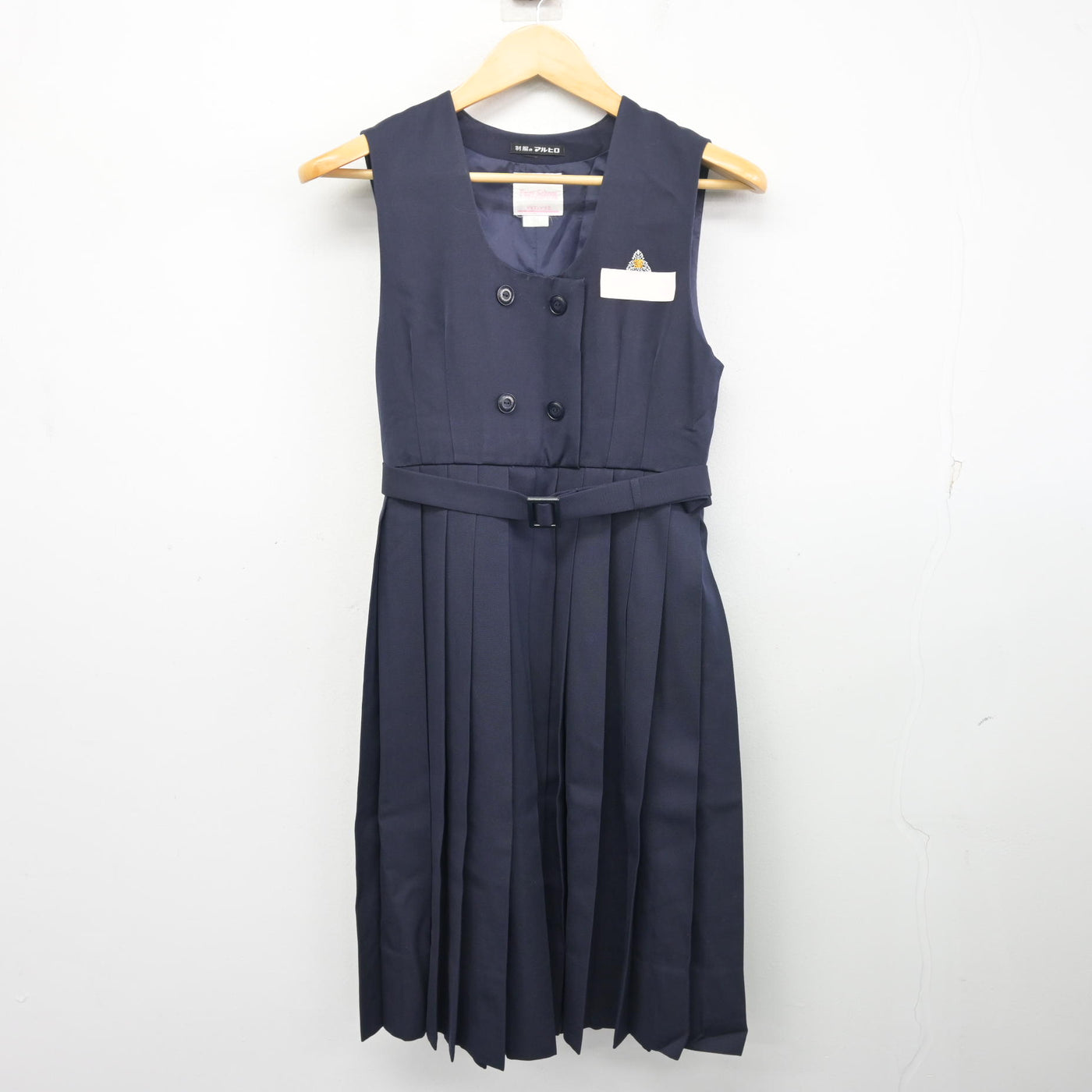 【中古】福岡県 久留米市立諏訪中学校 女子制服 3点 (セーラー服・ジャンパースカート) sf103367