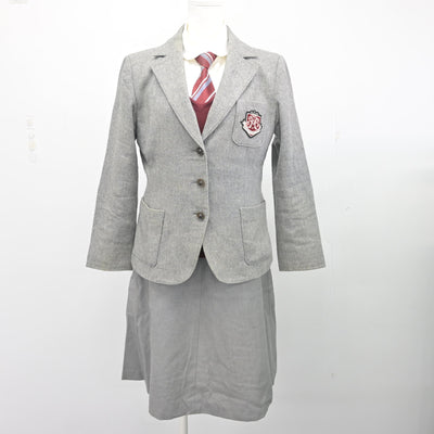 【中古】兵庫県 姫路女学院高等学校 女子制服 5点 (ブレザー・ニット・ブラウス・スカート) sf103368