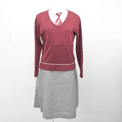 【中古】兵庫県 姫路女学院高等学校 女子制服 5点 (ブレザー・ニット・ブラウス・スカート) sf103368