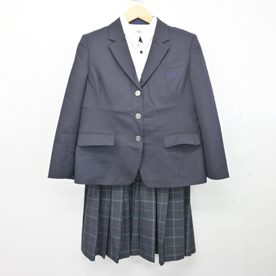 【中古】福岡県 小郡市三国中学校 女子制服 3点 (ブレザー・シャツ・スカート) sf103379