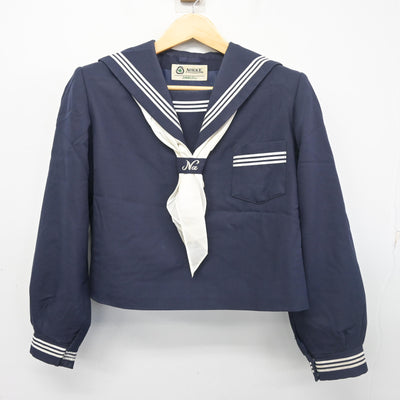 【中古】兵庫県 姫路市立灘中学校 女子制服 3点 (セーラー服・スカート) sf103381