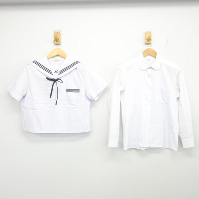 【中古】兵庫県 姫路市立灘中学校 女子制服 3点 (セーラー服・ブラウス) sf103382