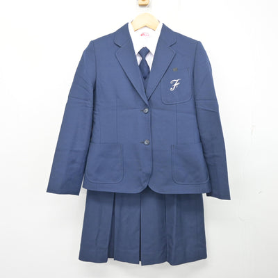 【中古】神奈川県 藤塚中学校 女子制服 5点 (ブレザー・ベスト・シャツ・スカート) sf103385
