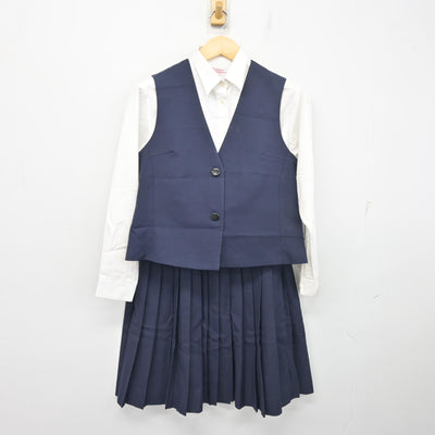 【中古】兵庫県 龍野高等学校 女子制服 4点 (ブレザー・ベスト・シャツ・スカート) sf103394