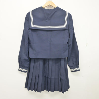 【中古】兵庫県 那波中学校 女子制服 3点 (セーラー服・スカート) sf103397