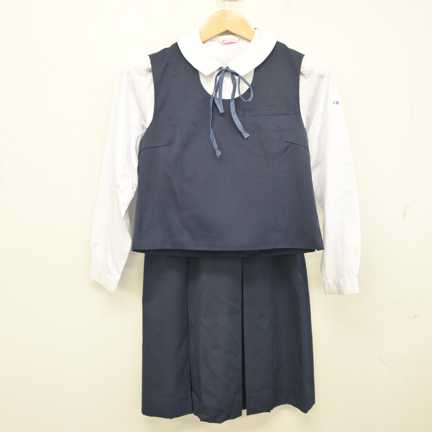 【中古】香川県 三本松高等学校 女子制服 5点 (ブレザー・ベスト・シャツ・スカート) sf103404