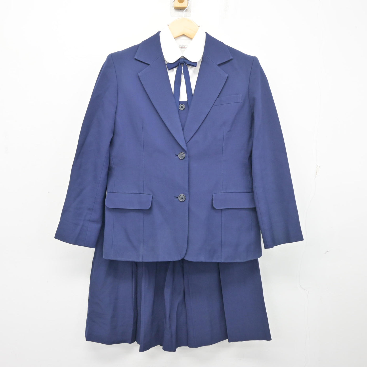 【中古】静岡県 浜北西高等学校 女子制服 5点 (ブレザー・ベスト・シャツ・スカート) sf103410