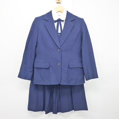 【中古】静岡県 浜北西高等学校 女子制服 5点 (ブレザー・ベスト・シャツ・スカート) sf103410