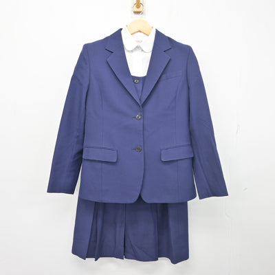 【中古】静岡県 浜北西高等学校 女子制服 4点 (ブレザー・ベスト・シャツ・スカート) sf103411