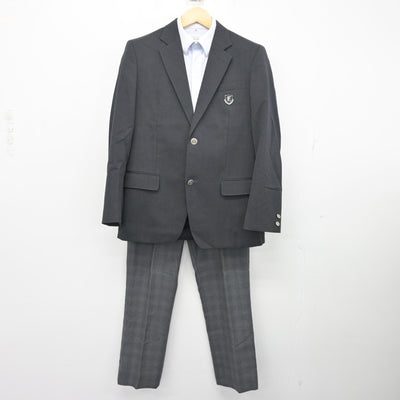 【中古】静岡県 浜松東高等学校 男子制服 3点 (ブレザー・シャツ・ズボン) sf103416