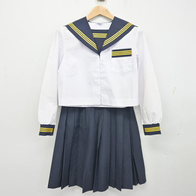 【中古】静岡県 浜名中学校 女子制服 4点 (セーラー服・スカート) sf103422