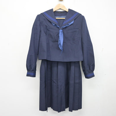 【中古】神奈川県 宮崎中学校 女子制服 3点 (セーラー服・ジャンパースカート) sf103427