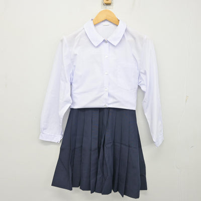 【中古】神奈川県 宮崎中学校 女子制服 3点 (シャツ・スカート) sf103428