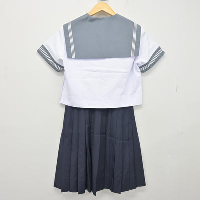 【中古】大阪府 明浄学院高等学校 女子制服 4点 (セーラー服・スカート) sf103431