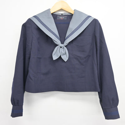 【中古】大阪府 明浄学院高等学校 女子制服 3点 (セーラー服・スカート) sf103432