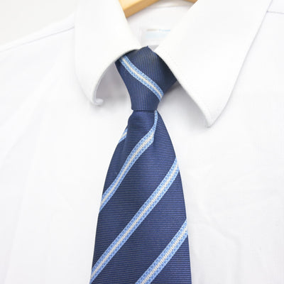 【中古】福島県 会津若松市立河東学園 男子制服 4点 (ブレザー・シャツ・ズボン) sf103438