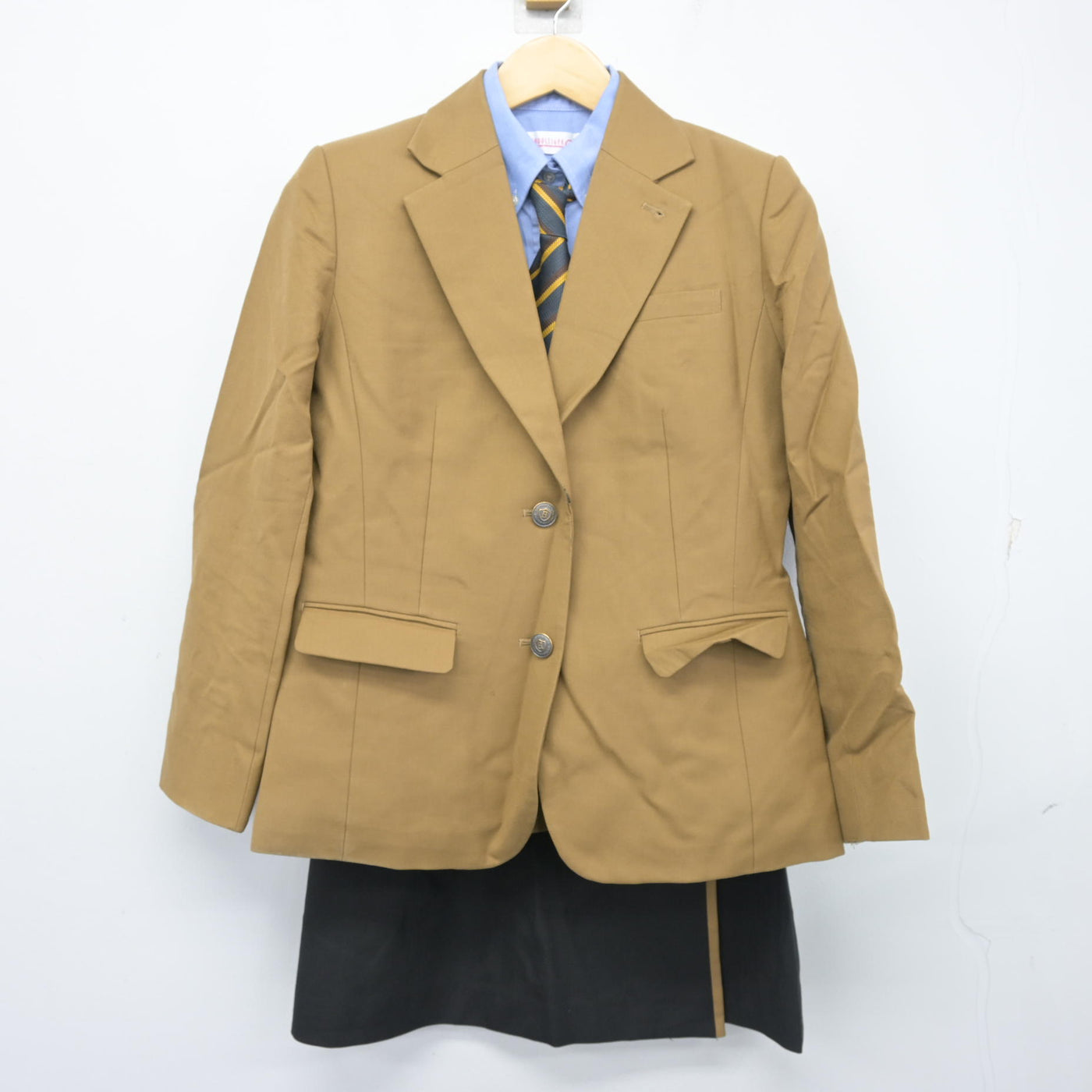 【中古】福島県 葵高等学校 女子制服 4点 (ブレザー・シャツ・スカート) sf103443