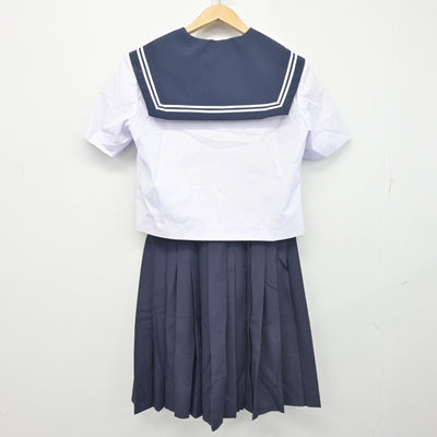 【中古】愛知県 供米田中学校 女子制服 2点 (セーラー服・スカート) sf103449