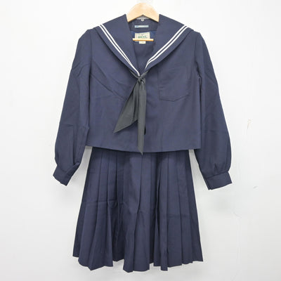 【中古】愛知県 供米田中学校 女子制服 3点 (セーラー服・スカート) sf103450