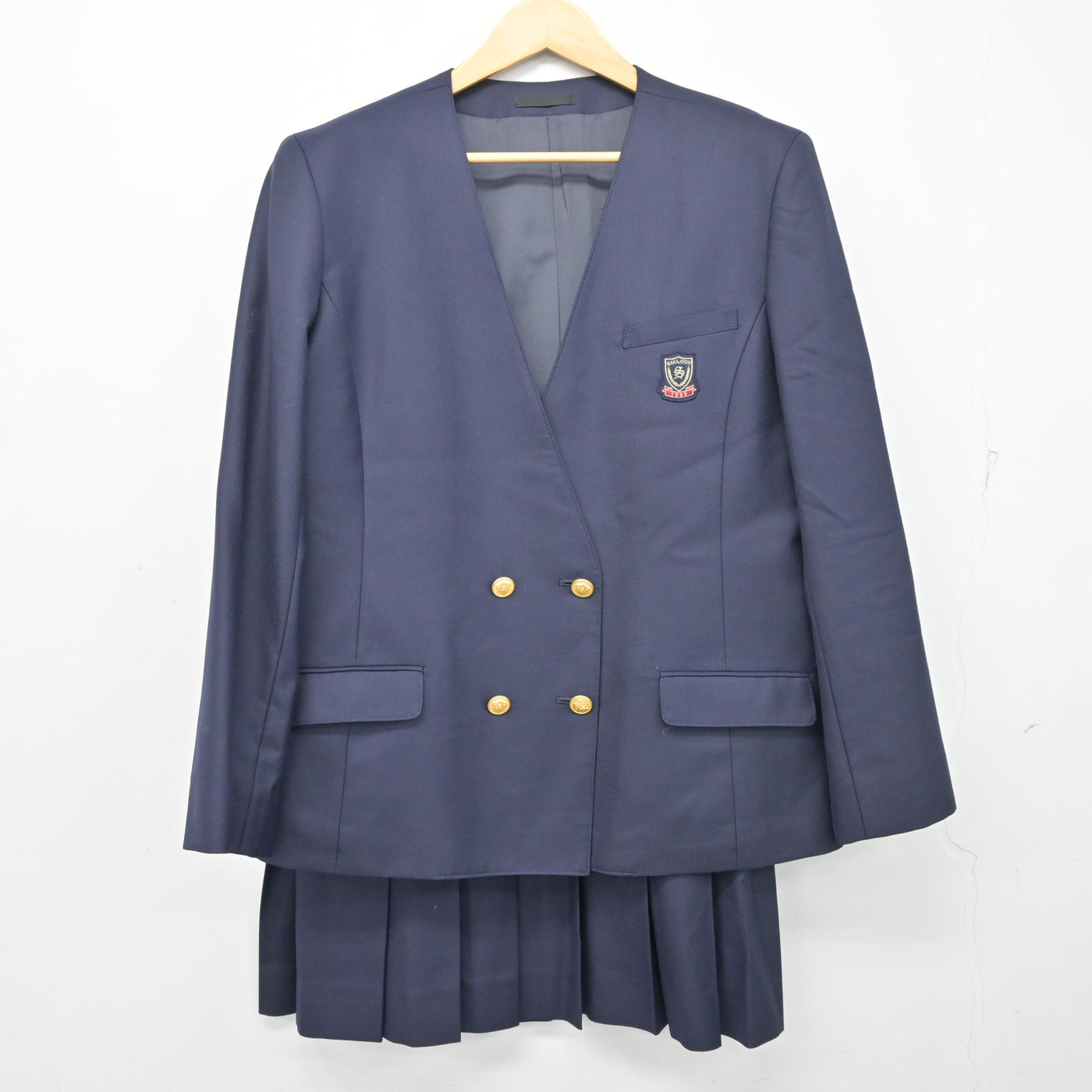 【中古】奈良県 奈良女子高等学校 女子制服 3点 (ブレザー・ベスト・スカート) sf103460