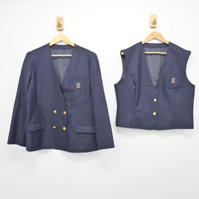 【中古】奈良県 奈良女子高等学校 女子制服 3点 (ブレザー・ベスト・スカート) sf103460